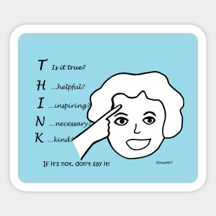 THINK Acronym Sticker